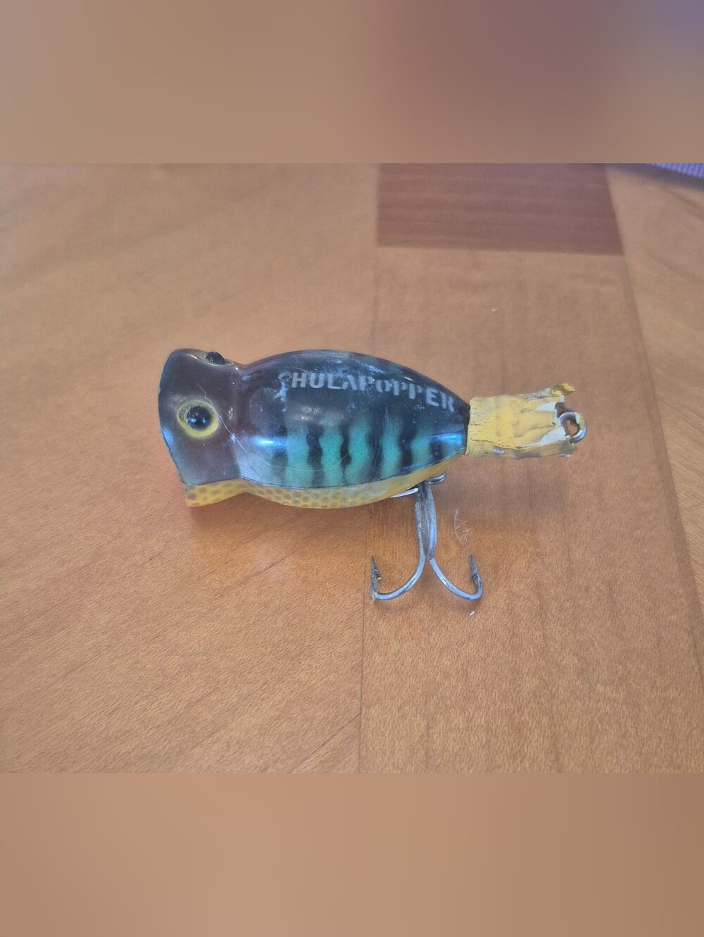 Vintage Fred Arbogast Hula Popper 1/4 Oz Frog Topwater Fishing Lure Original